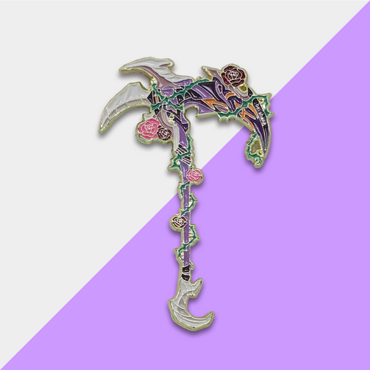 Ornate Purple Scythe Cartoon