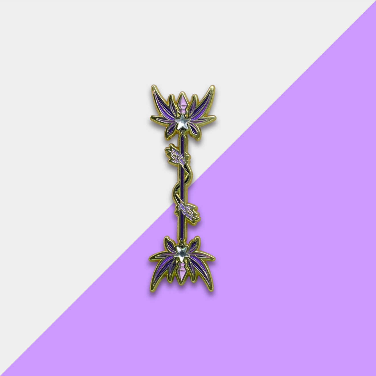 Purple Magical Plant Dual-Headed Wand