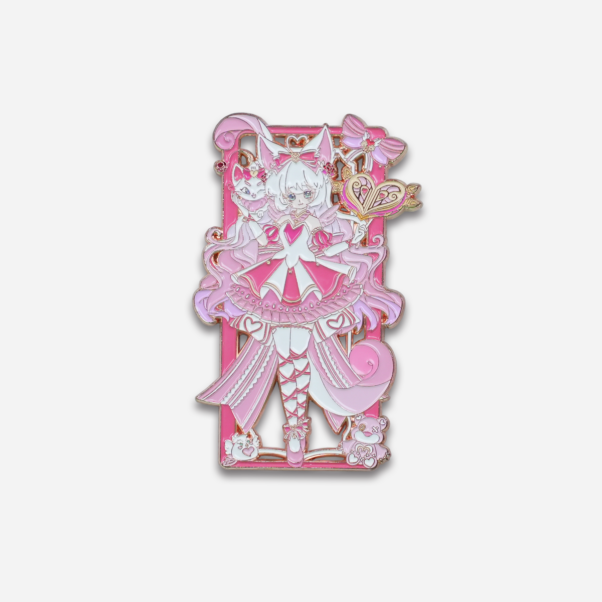 Cute Cartoon Girl Metal Enamel Pin