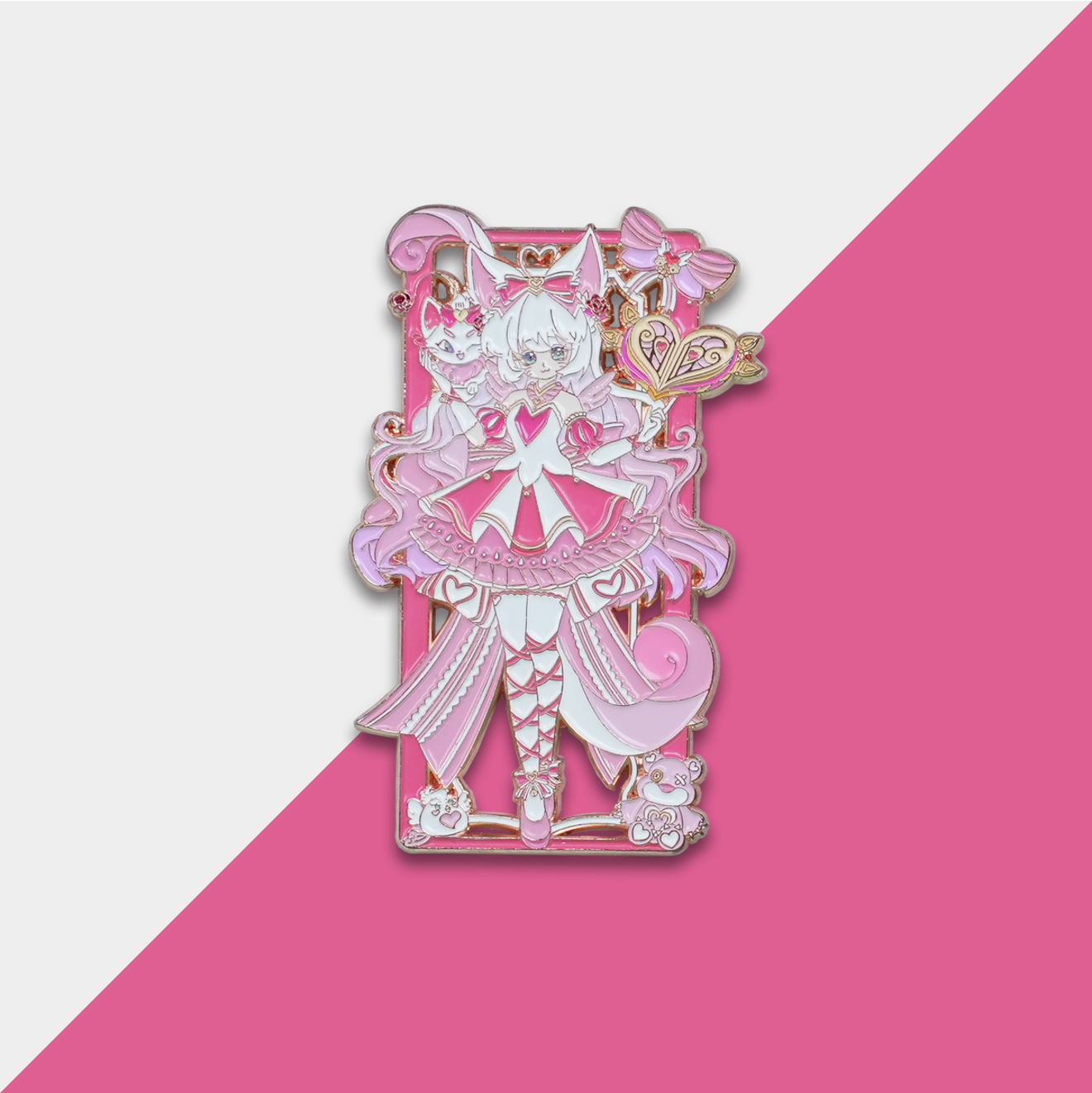 Cute Cartoon Girl Metal Enamel Pin