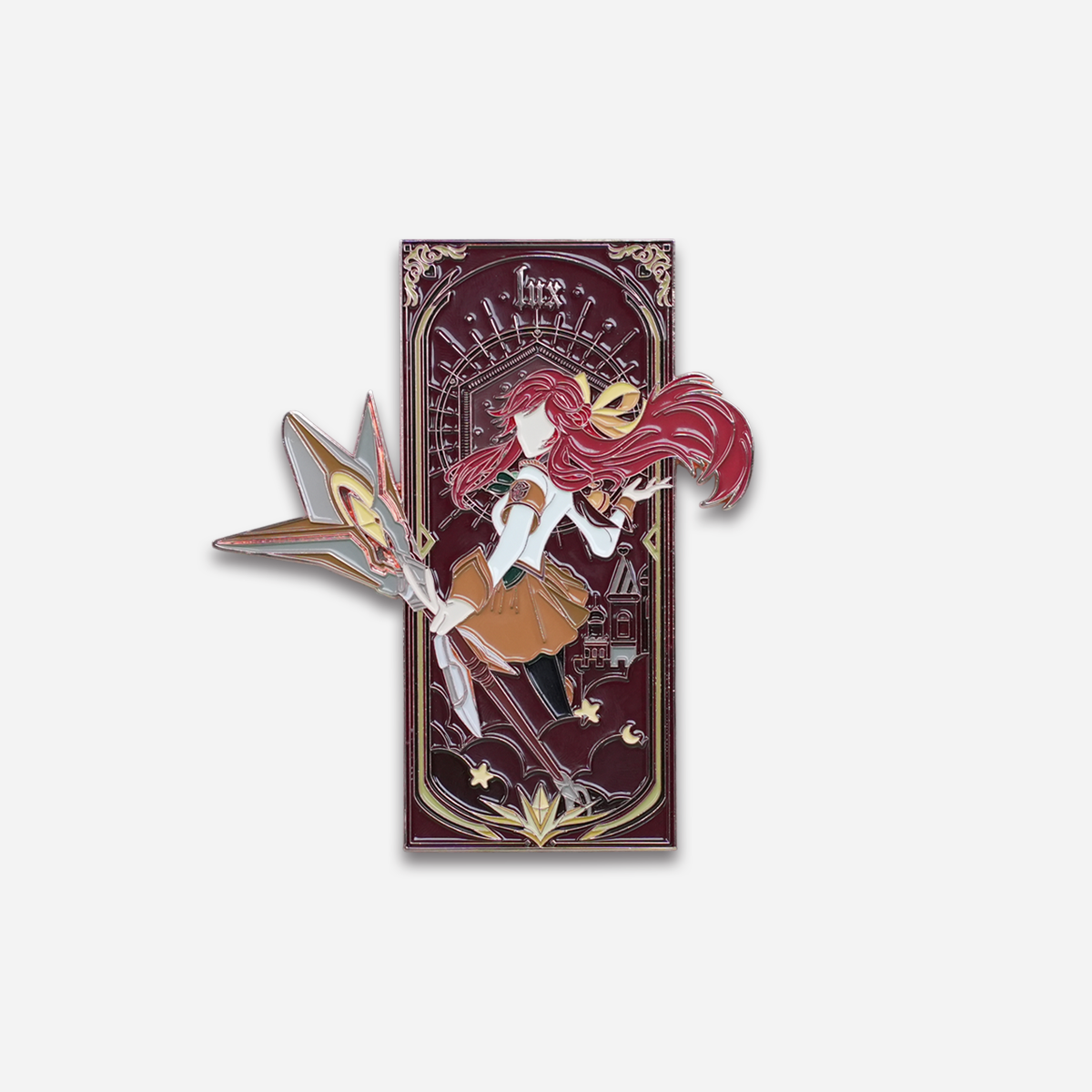 Magical Girl Side Profile Metal Enamel Pin