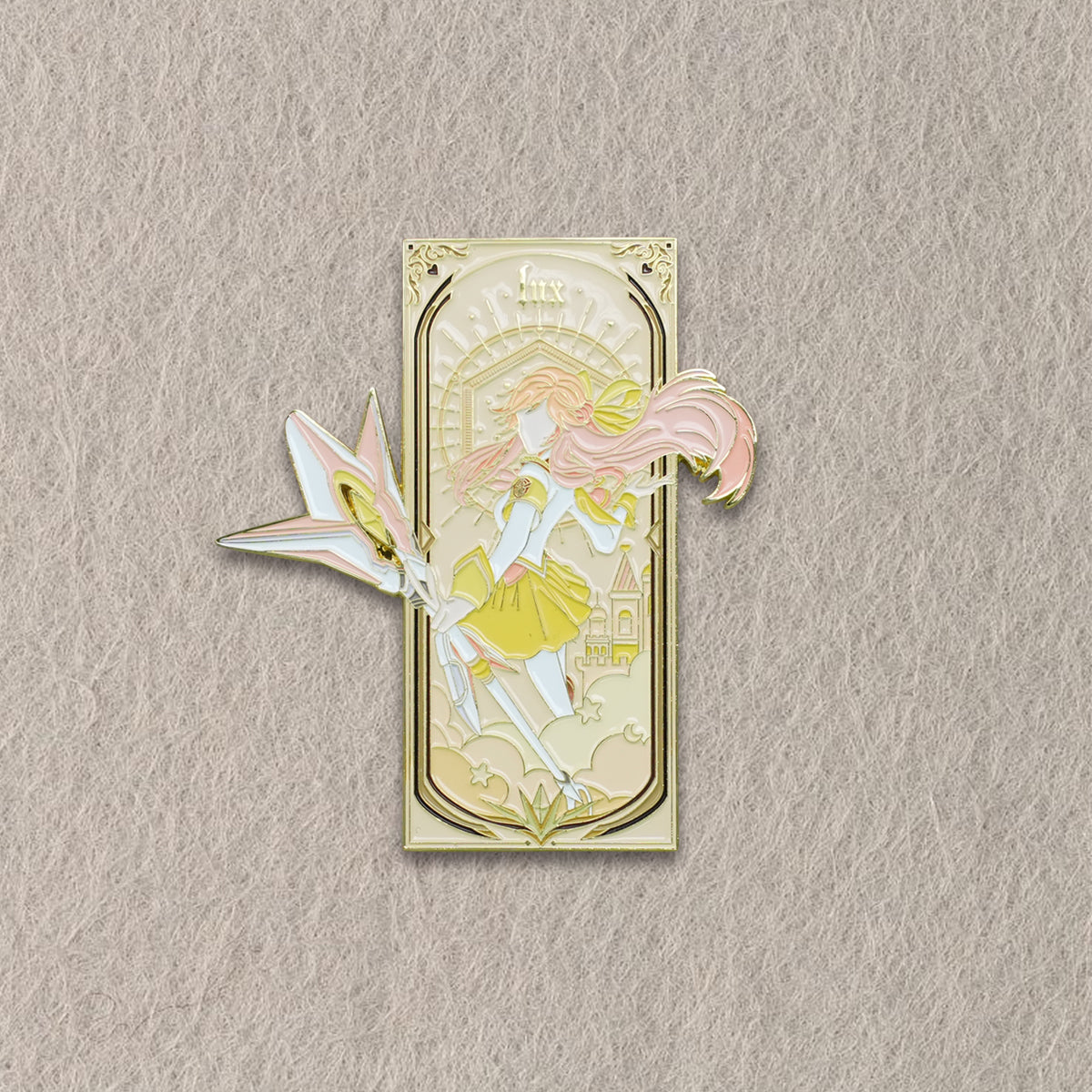 Magical Girl Side Profile Metal Enamel Pin