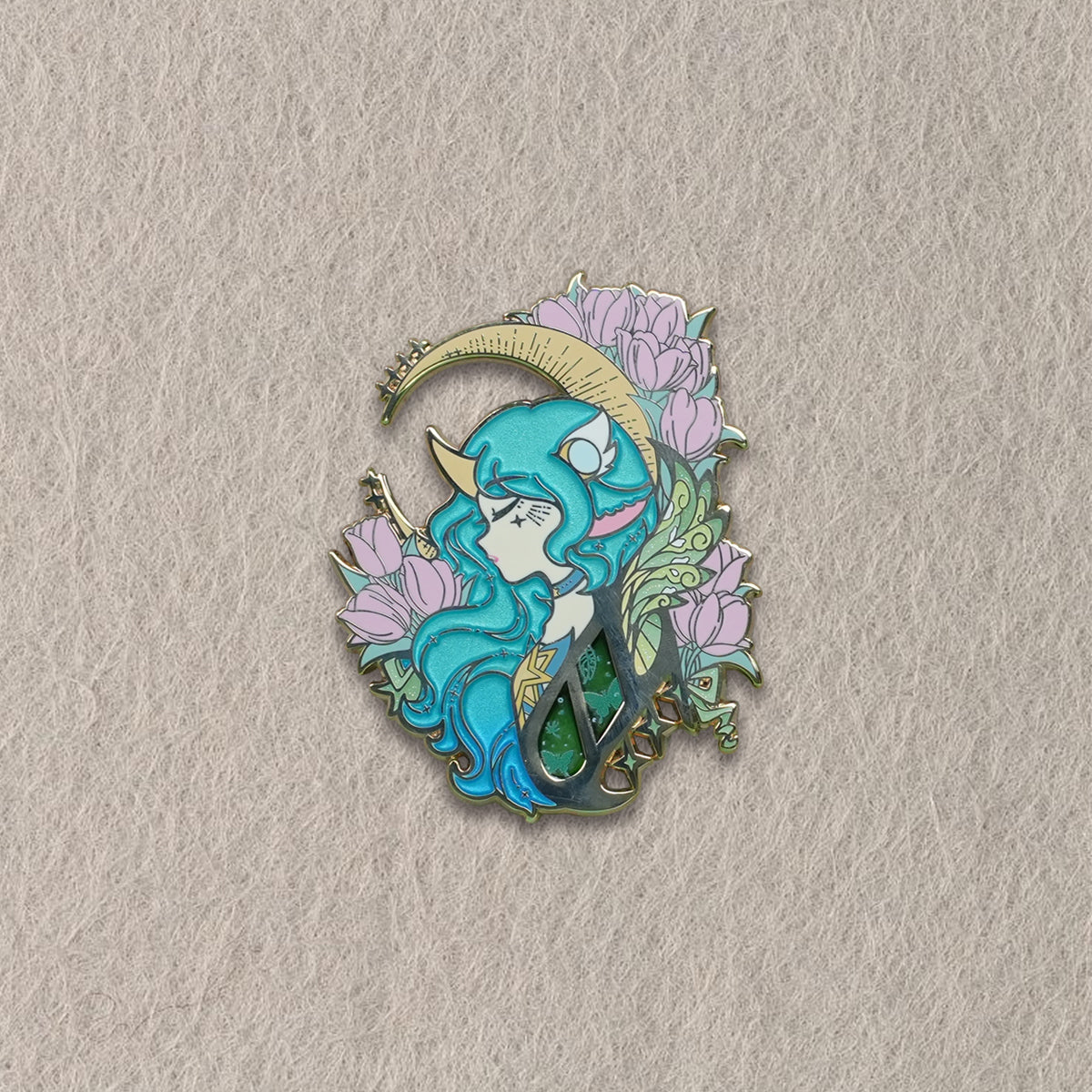 Unicorn Girl Metal Enamel Pin