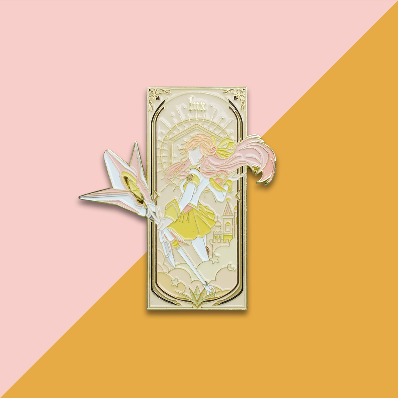 Magical Girl Side Profile Metal Enamel Pin