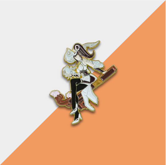 High Ponytail Ancient Princess Metal Enamel Pin