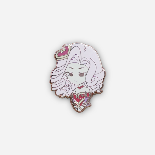 Pink Curly-Haired Girl Half-Body Cartoon