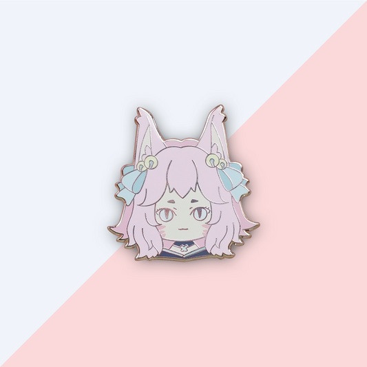 Pink Short-Haired Fox-Eared Girl Cartoon